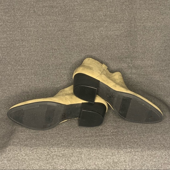 Old Navy Grey Faux Suede Side-zip Ankle Booties Warm - Picture 5 of 6